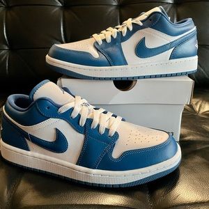 NEW Nike Jordan 1 Low Marina Blue White (Size US Women’s 10.5) AUTHENTIC